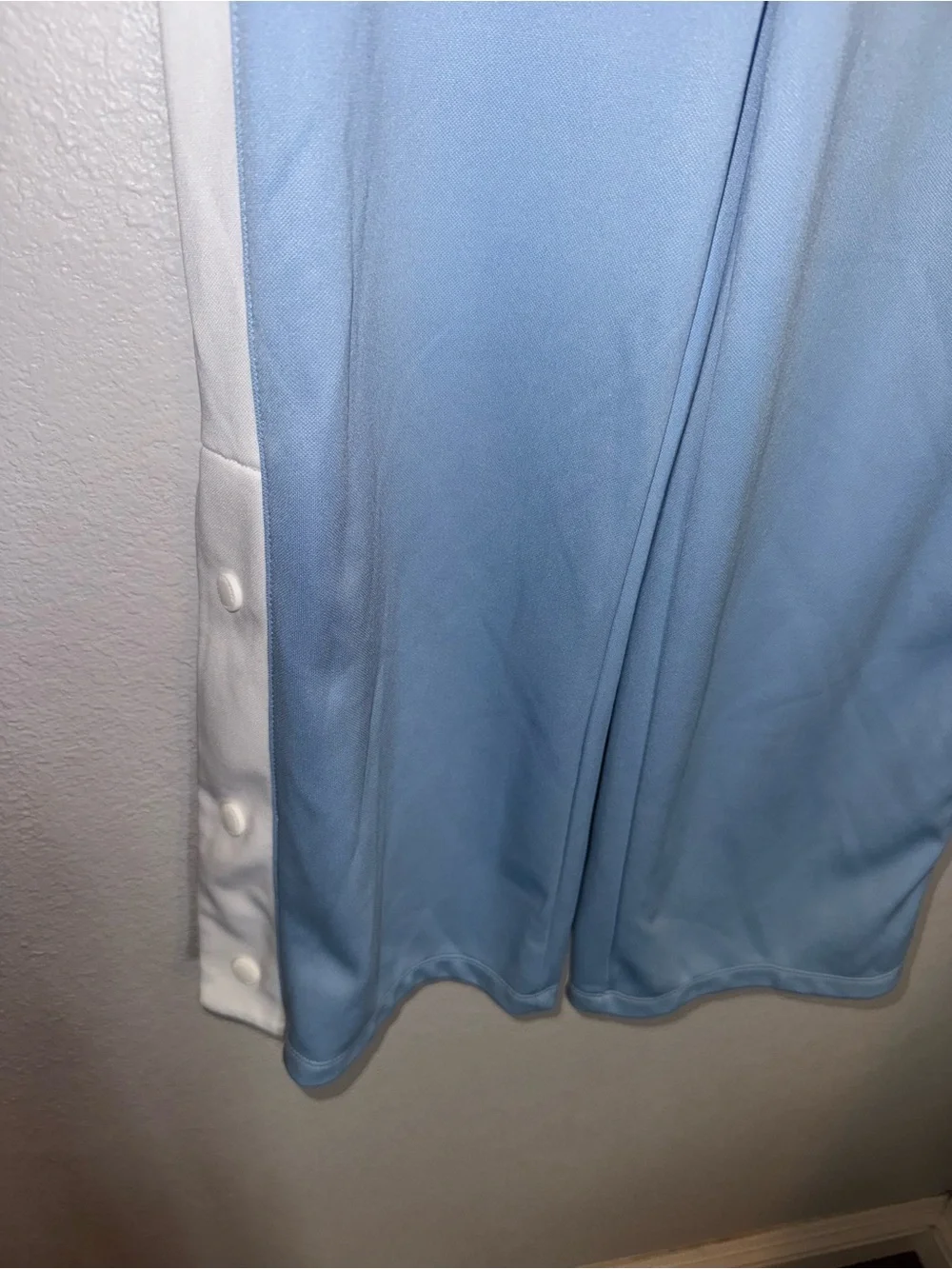 Converse Light Blue Athletic Pants with with White Stripe and Bottom Buttons M